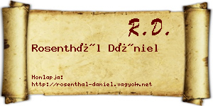 Rosenthál Dániel névjegykártya